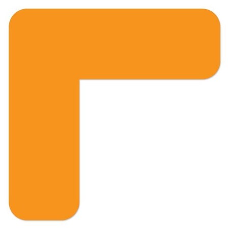 Ergomat DuraStripe Xtreme 4inx4inx1in 90 degrees Angle Rounded Corners Orange, 80PK DSX-CR4-O-KIT